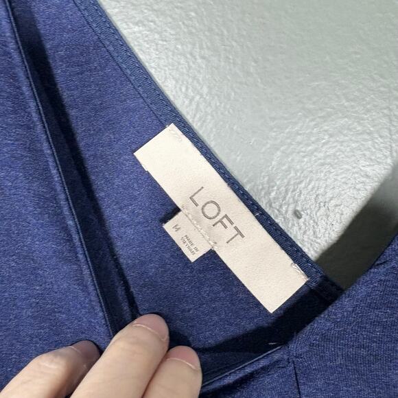 Ann Taylor LOFT Women's Blue Minimalist Sleeveless Shift Dress - Medium - Casual - Picture 4 of 6